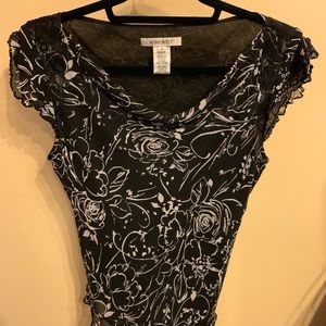 Black and white Nine West top.